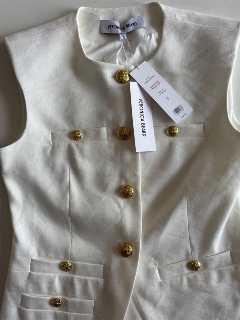 Veronica Beard Tamara Linen Vest - Picture 15 of 16
